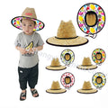 New Arrival Cute Design Wide Brim Mens Lifeguard Straw Fishing Hat Baby Fruit Hat Fisherman Straw Hat Baby