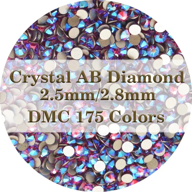 N-ZS010 CRYSTAL Clear AB Non Hotfix 2028 Flatback Rhinestones Diamond Painting Accessories Round/square Stone Resin Beads