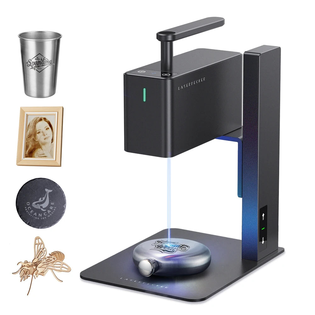 LaserPecker 2 Portable Laser Engraver Handheld Fast Engraving Desk DIY Engraver for Wood Leather