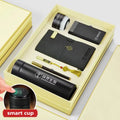 Wholesale Corporate Business Christmas Gift Set Custom Logo Promotional Notebook Flask Pen Powerbank