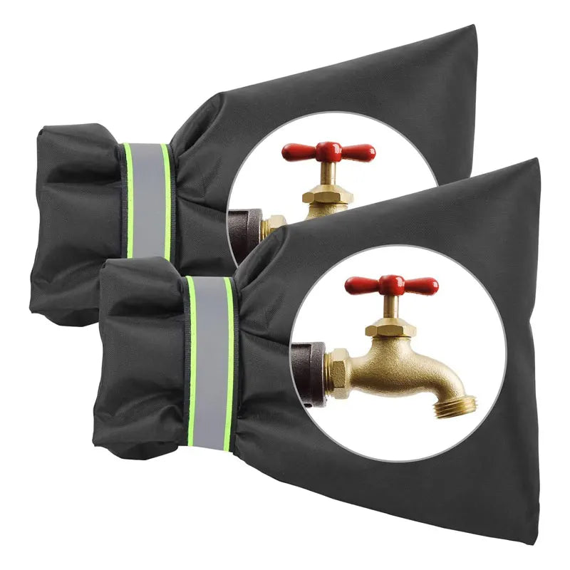Eco-Friendly Black Oxford Cloth Outdoor Faucet Cover Anti-Freeze Hose Bib Water Protector Winter Frost Protection Tap Cover