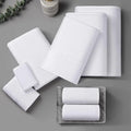 Five-Star Hotel-Specific Pure Cotton White Bath Towels High-Density Small Square Quick-Dry Thickened Platinum Section Class Bath