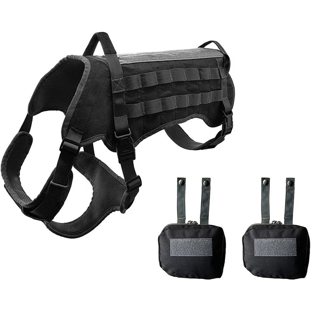 Sport Personalized Polyester/Nylon Mesh Lining Front Handle D Ring Metal Dog Harness Vest Saddle Bag