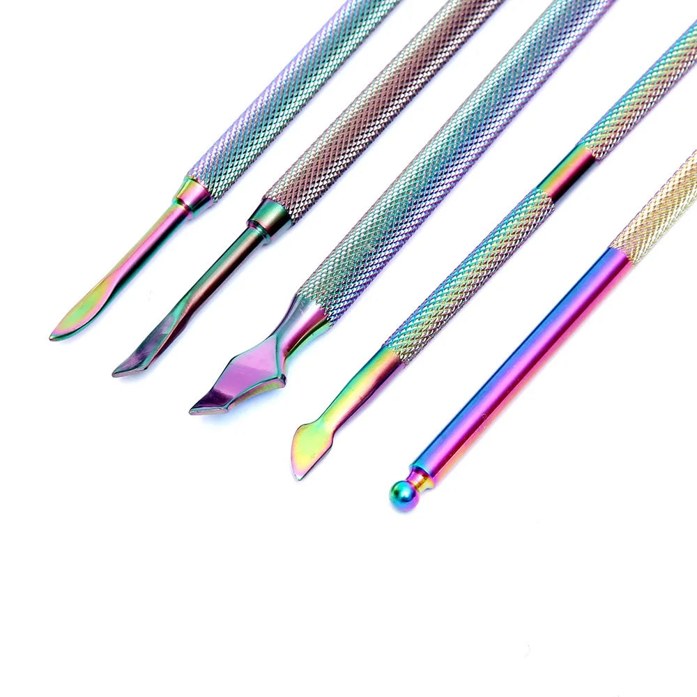 Cuticle  Nipper Double Sided Dead Skin Push Remover Manicure Nail Care Tool