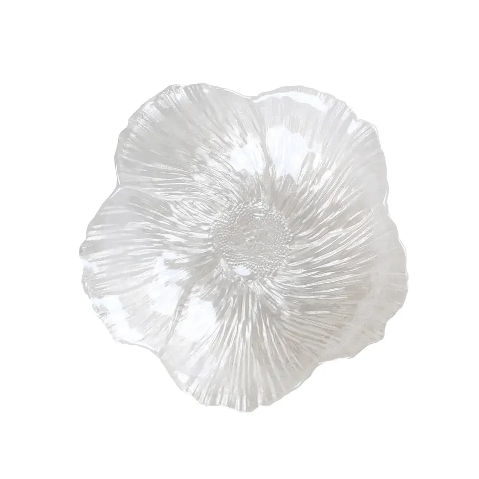 Wholesale Factory Newly Designed Luxury Pearlescent Charger Plate Home Wedding Party Glass Plate