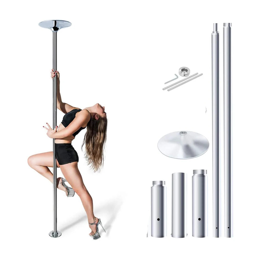 Steel Static Strip Tube Pole Dancing Equipment for Beginners and Professionals in Home or Bedroom for Spinning