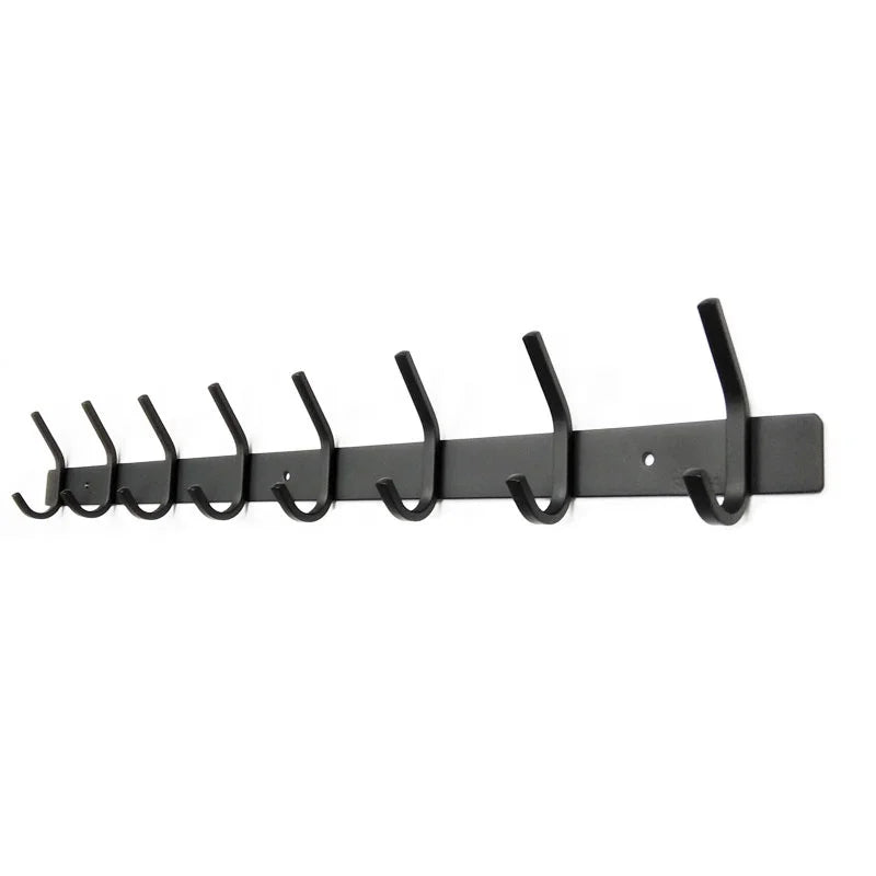 Black Stainless Steel Wall Hooks 8 Hooks Coat Hook