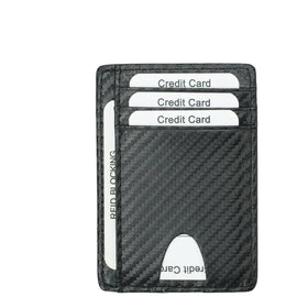 New Ultra-Simple Traditional Multi-Slot Microfiber Leather Card Holder