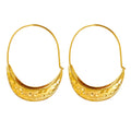 Vintage Geometric Ship Earrings Stainless Steel Embossed Earrings for Women