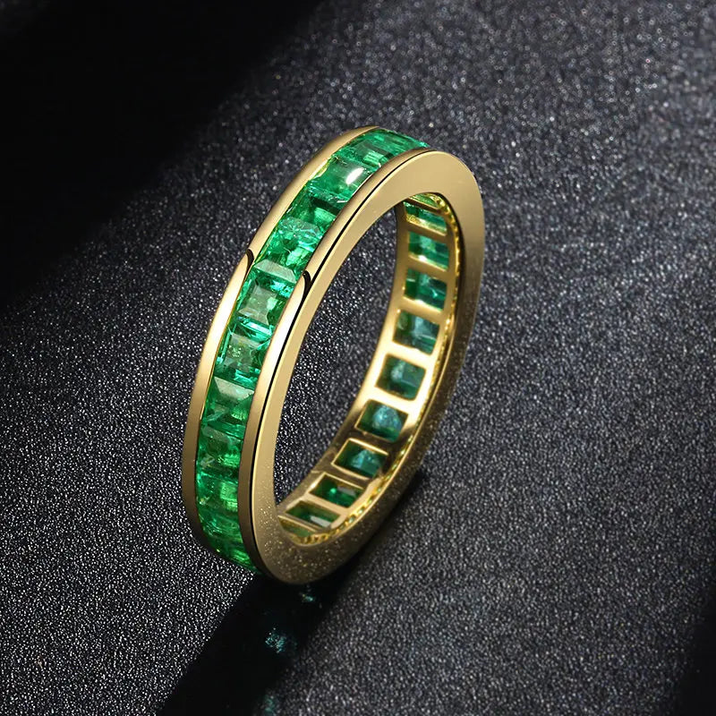 Designer Inspired Jewelry Natural Emerald K18  Real Gold  Ring Price