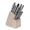 15-Piece Hollow Handle Stainless Steel Kitchen Knife Set with Wooden Block LFGB Certified Ambidextrous Design