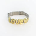 Qiuhan Letter A-Z Zirconium Adjustable Mesh Watch Bracelet Custom Name Bracelet