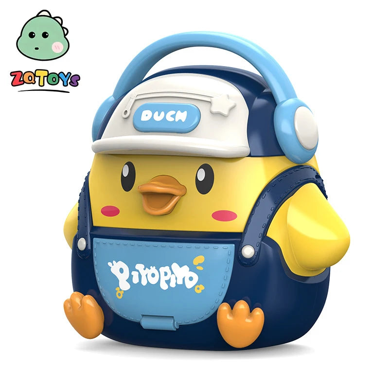 Zhiqu Toys Multifunctional Early Education Password Money Storage Machine Toy Cute Duck Saving Backpack Fingerprint Unlock