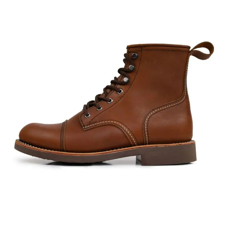 Goodyear High Quality Men's Casual Boots Ankle Height Winter Season Anti-Slip Genuine Leather Rubber Custom Logo Hot Selling
