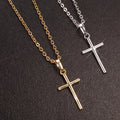 Simple Fashion Cross Chain Necklace for Women Men Luxury Ladies Gold Jewelry Pendant Necklaces Crucifix Christian Ornament Gifts