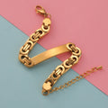 Fashion Simple Geometric Curved Bracelet Can Be Laser Stainless Steel Splicing Byzantine Chain Custom Name Letter Jewelry