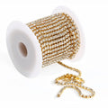 2025 Crystal Wholesale SS6-SS16 Silver and Gold Rhinestone Cup Chain Trim Close and Sparse Rhinestone Bridal Trimmings Chain