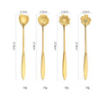 High Quality Mixing Spoon Wedding Thank You Gifts for Guests Metal Spoon Creative Design Flower Spoons