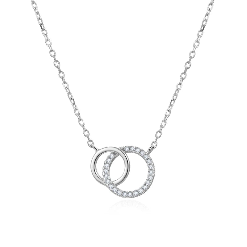 POLIVA 925 Sterling Silver Collares Para Mujer Rhodium Plated Adjustable Silver Kolye