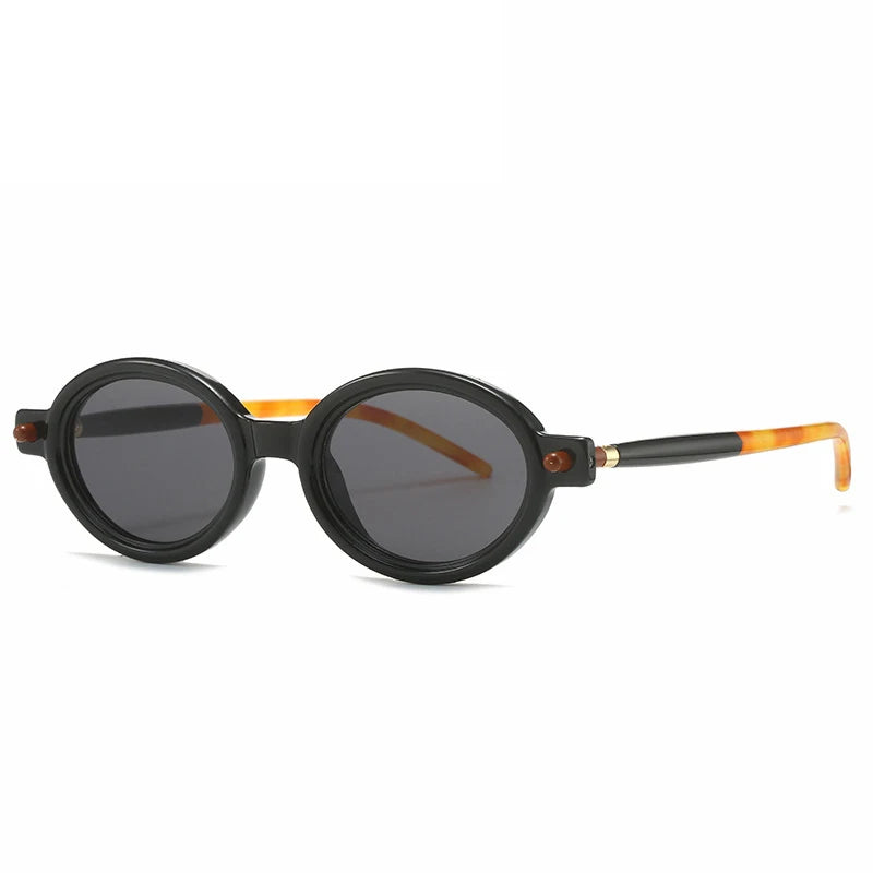 STORY KD8765 Vintage Oval Frame Sunglasses Thin Leg Round Shades Glasses Punk Retro Eyewear Frame for Men
