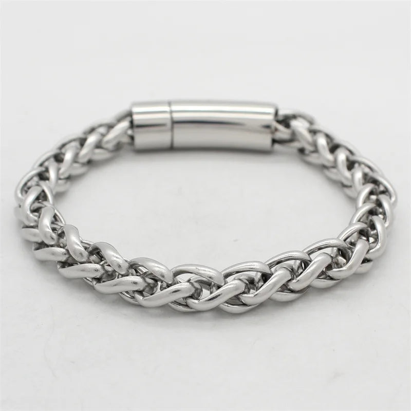 Women Jewelry Wheat Bracelet Bangle Stainless Steel Bracelet for Accessories
