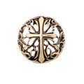 Metal Jewelry Vintage Flower Cross Round Brooch Men's Suit Metallic Collar Pin Clothing Badge blazer Lapel Pin Brooches