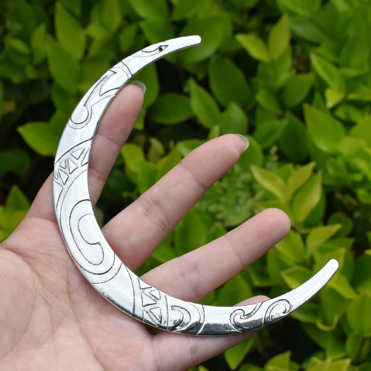 Wiccan Vintage Celtics Knot Crescent Moon Hairpin for Girls Elegant Goddess Hair Jewelry
