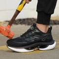 907-4 Wholesale Price Light Weight Breathable Anti-smashing Sport Safety ShoesPopcorn Sole Steel Toe Work Sneakers for Men