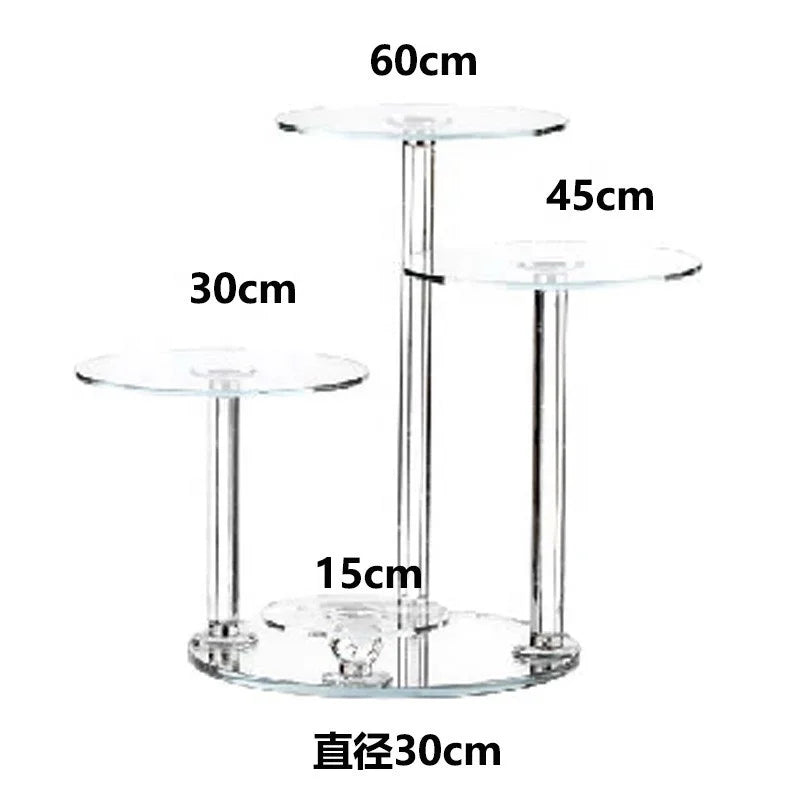 Popular Highly K9 Crystal Glass Wedding Home Decoration Cake Flower Wedding Plate Candle Holders
