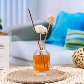90ml Glass Aroma Oil Bottle Air Freshener Perfume Glass Reed Diffuser Bottle With Reed Diffuser Sticks