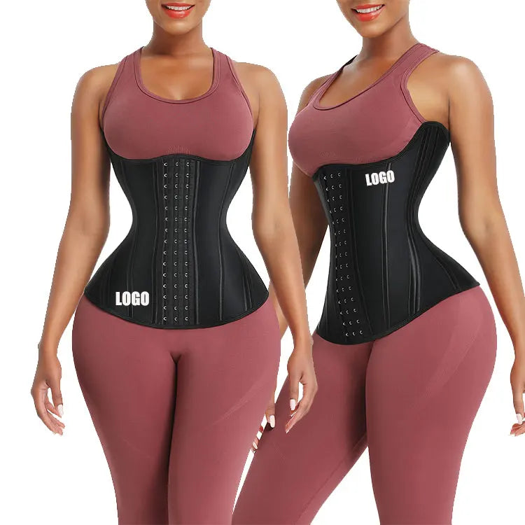Hot Sale Custom logo Plus Size Waist Cincher 14 Steel Bone Waist Trainer Latex Women's Underwear