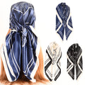 Wholesale Silk Fashion  Scarf Custom Printing logo Lady 90*90cm Large square Scarves Satin 100% Polyester Shawl Hijab