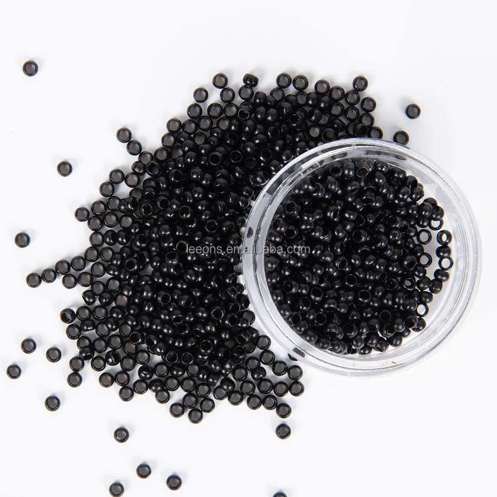 Leeons Nano Micro Ring Beads Bead Link Copper Micro Rings for Feather Hair Extension Tools