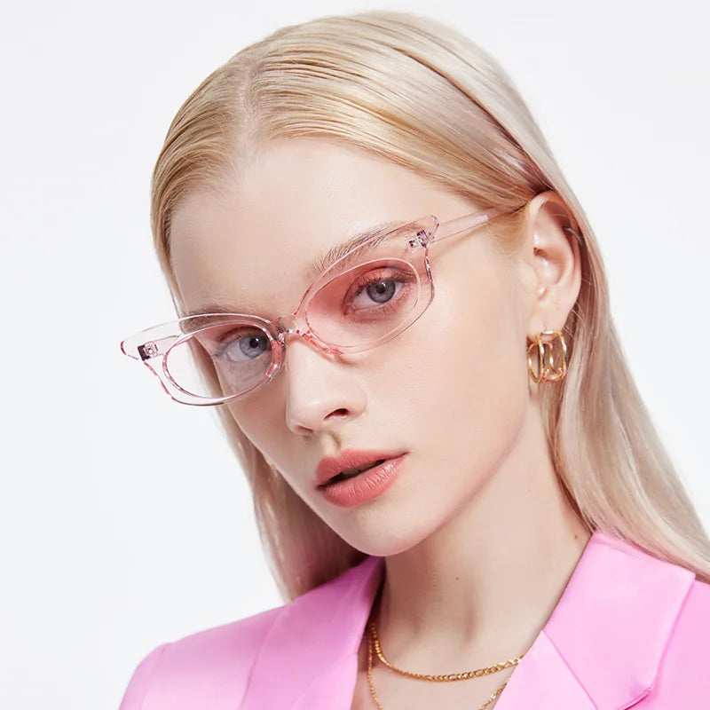 Jings KB002 2026 Trendy Ins Style Polarized Sunglasses Women Custom Logo Blue PC Lens European American Small Frame Fashion Wear MegaBDM