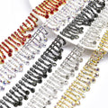 Wholesale Bling Rhinestone Tassel Chain Sewing Applique Crystal Fringe Trimming for Garment Decoration