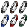 Latest Hot Sale Handmade Fashion Men's Jewelry Vintage Braided  Charm Leather Bracelet