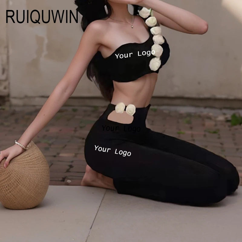 RUIQUWIN Wholesale Custom Workout Wear Athletic Matching Sexy Gym Fitness Running Yoga Biker Women Shorts Yoga Sets