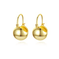 LUOTEEMI Wedding Fashion Jewelry Elegant Simple Design Copper Alloy Ball Hoop Earrings