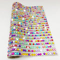Rainbow Acrylic Self Adhesive Sheet Crystal Rhinestone Applique Hot-fix Trim Accessories for Clothes