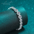 Silver 925 Original Total 10 Ct Brilliant Cut Diamond Test Past All D Color Moissanite Bangle Bracelet for Wedding Fine Jewelry