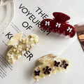 ZiTeng New Acetate Hair Clip Sweet Fresh Japanese Style Bowknot Full Diamond Cute Hair Claw Shark Clip Hair Accessory