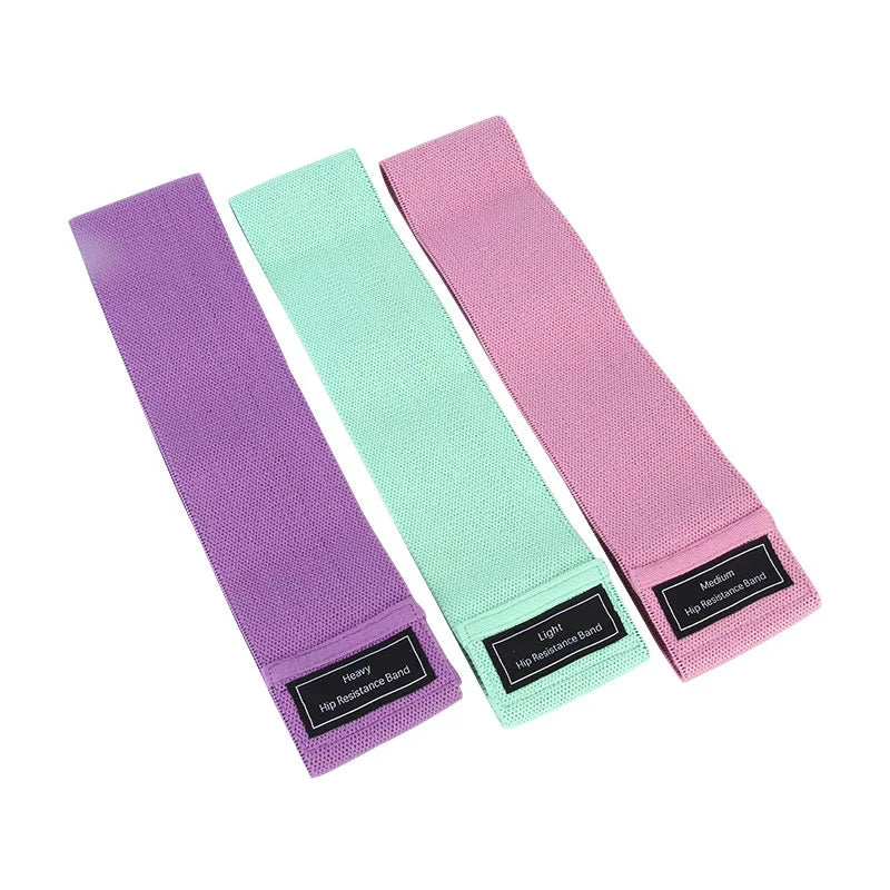 Home Workout Custom Logo Exercise Gym Elastic Exercise Loop Workout Resistance Fabric Bands Set