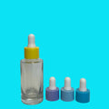 New Transparent Flat Shoulder Empty Repair Essential Oil Glass Dropper Bottle 5ml 10ml 15ml 20ml Serum Screw Cap Plastic