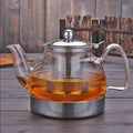 800/1200ML Gas Stove Induction Cooker Filter Heat Resistant Flower Filter by Glass Teapots Water Kettles