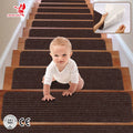 Non Slip Stair Tread Carpet Staircase Mats European Floral Self-Adhesive Backing for Children Living Room