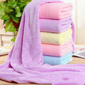 70cm X 140cm Microfiber Bear Embossed Cartoon Bath Towel Quick Drying Bathroom Household Linens for Men Women Nonwoven Material