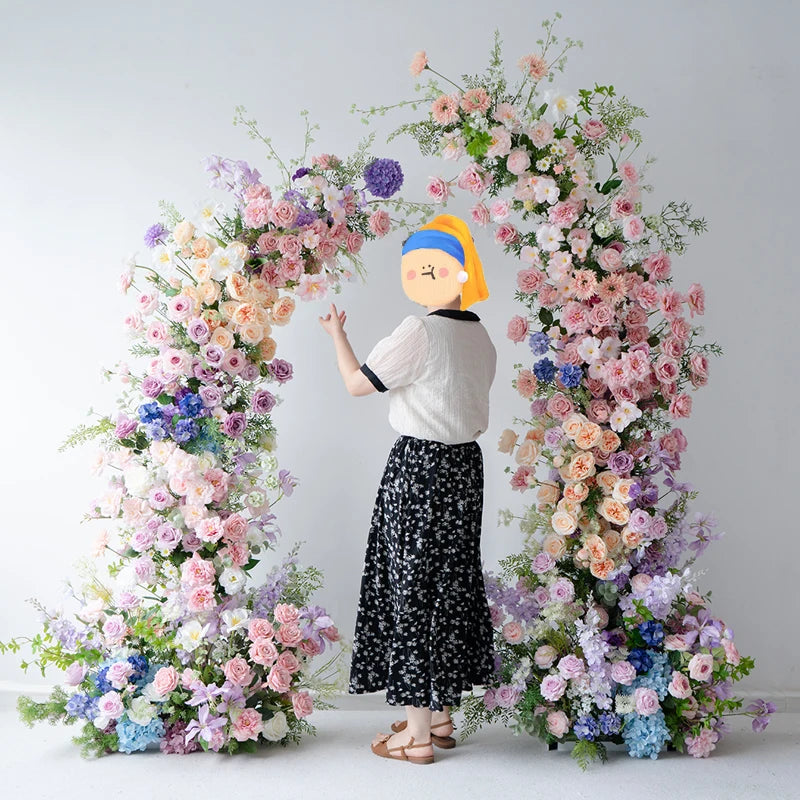 Vv326 Wedding Supplies Artificial Flower Flower Arch Pink Flower Arrangement Wedding Backdrop Wedding Home Event Garden Decor
