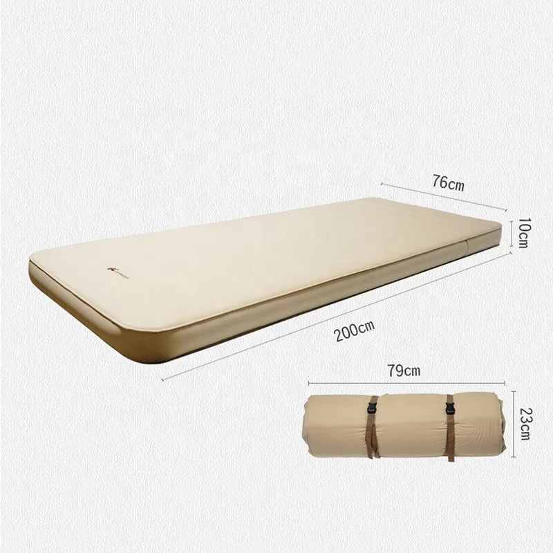 Ultralight Portable Outdoor Camping Thickened Single Double air Sponge Bed Self-inflating Folding Mattress Camping Sleeping Pad