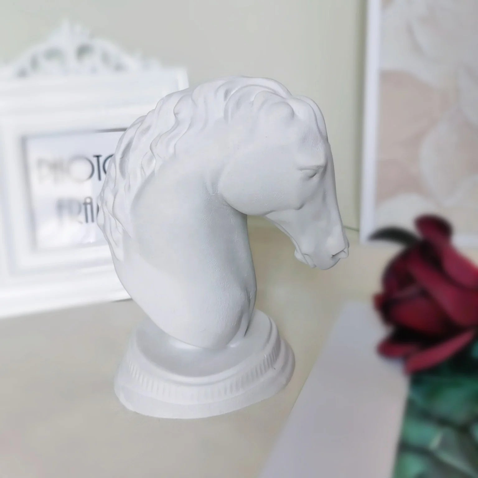 D-8074 Horse Head Silicone Candle Mold Animal Steed Gypsum Form Sculpture Art Crafts Handmade Tools Scented Wax Mould Home Decor