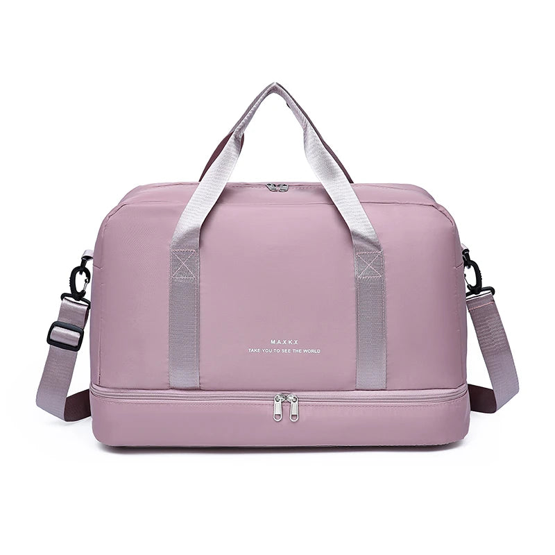 Marksman Dry and Wet Separation Shoes Compartment Waterproof Travel Bag for Women